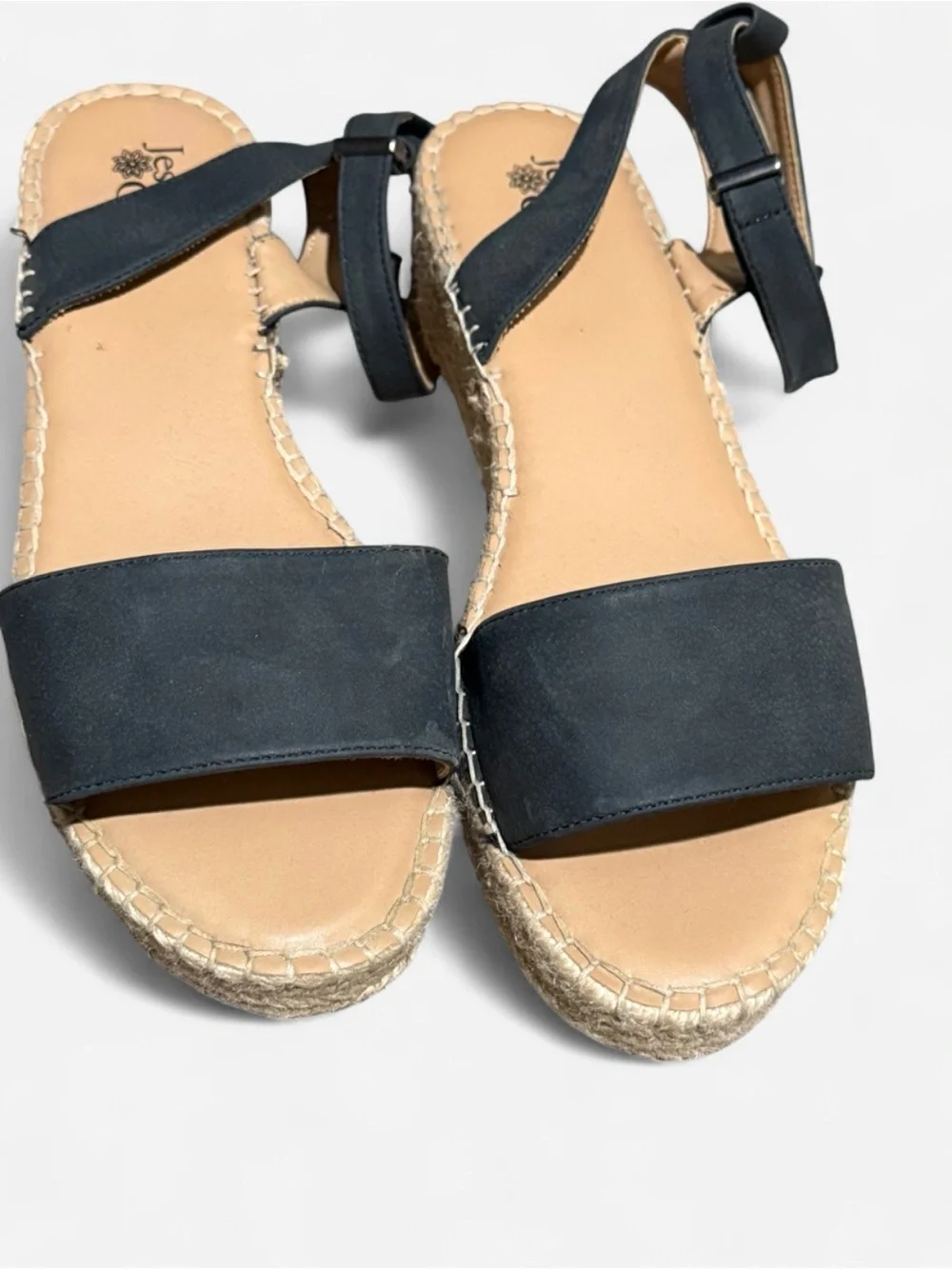 Jessica Simpson Black Espadrille Ankle-Strap Sandals